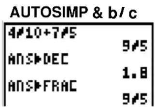 TEXAS INSTRUMENTS TI-80 - Kürzen von Brüchen ▶SIMP - 5