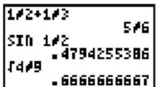 TEXAS INSTRUMENTS TI-80 - Verwenden von Brüchen mit Funktionen - 1