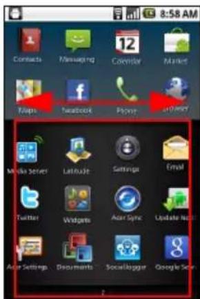 8:58 AM Contacts Managing Calendar Market Maps Headbook Phone Sperry Mobile Server Language Settings Email Twitter Widgets Asar Sync Update Note Airer Settings Documents SocialBlogger Google Scan