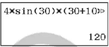 4×sin(30)×(30+10) 120