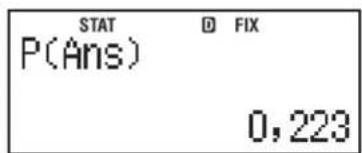 STAT P(Ans) 0,223