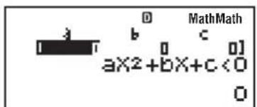 a b c d e f g h i j k l m n o p q r s t u v w x y z aX2+bX+c<0 O MathMath