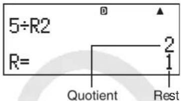 5÷R2 R= 2 1 Quotient Rest