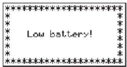 CASIO FX-9750GA Plus - ■ Meldung für niedrige Batteriespannung - 1