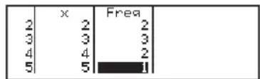 CASIO FX-87DE X - Berechnen statistischer Werte aus den eingegebenen Daten - 3