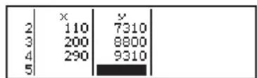 CASIO FX-87DE X - Berechnen statistischer Werte aus den eingegebenen Daten - 7