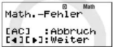 CASIO FX-85DE Plus - Anzeige der Position eines Fehlers - 2