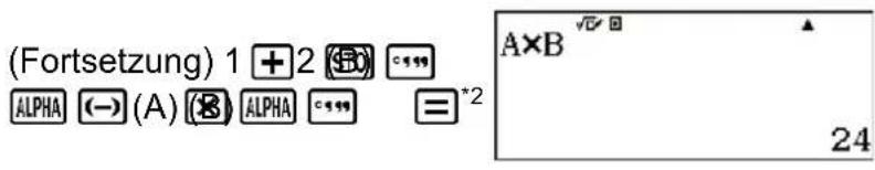 CASIO FX-82DE Plus - Variablen (A, B, C, D, E, F, M, x, y) - 4