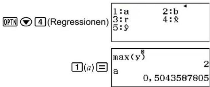 CASIO FX-82DE Plus - Beispiele für Berechnung der Linearen Regression - 11