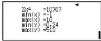 CASIO FX-82DE Plus - Beispiele für Berechnung der ab Exponentiellen Regression - 31