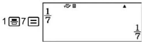CASIO FX-82DE Plus - Anzeigen eines Rechenergebnisses als periodischer Dezimalwert - 1