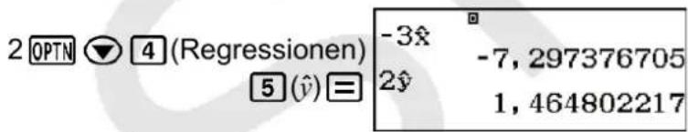 CASIO FX-82DE Plus - Beispiele für Berechnung der Linearen Regression - 14