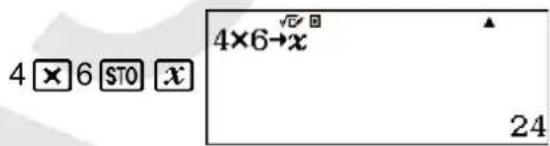 CASIO FX-82DE Plus - Variablen (A, B, C, D, E, F, M, x, y) - 2