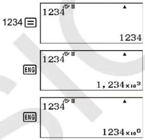 CASIO FX-82DE Plus - Verwendung der technischen Notation - 1