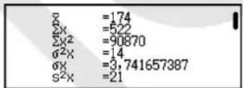 CASIO FX-82DE Plus - Anzeigen von statistischen Werten auf Grundlage eingegebener Daten - 1