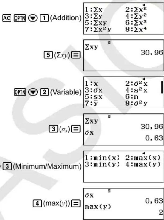 CASIO FX-82DE Plus - Beispiele für Berechnung der Linearen Regression - 10
