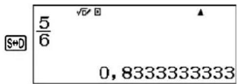CASIO FX-82DE Plus - Umschalten der Rechenergebnisse - 2