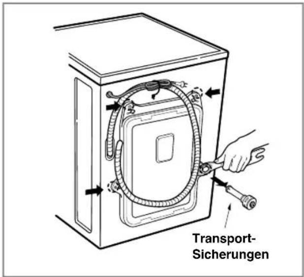 LG F14U2QCN2 - ■Abnehmen der Transportsicherungsschrauben - 1