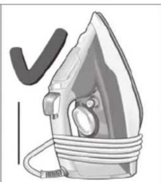 Illustration of a steam iron with a visible cord and handle, no text or symbols present.