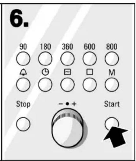 6. 90 180 360 600 800 Stop - • + Start