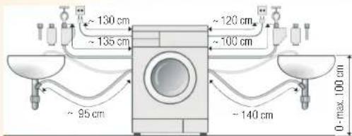 SIEMENS WM16S760 - Schlauch- und Leitungslängen - 1