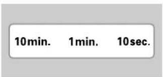 10min. 1min. 10sec.