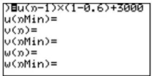 )u(n-1)×(1-0.6)+3000 u(nMin)= v(n)= v(nMin)= w(n)= w(nMin)=