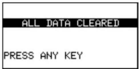 ALL DATA CLEARED PRESS ANY KEY