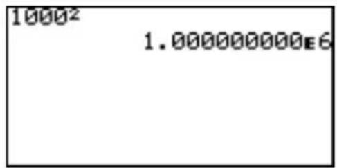 1000² 1.000000000E6