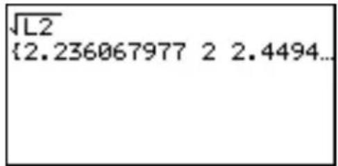 √L2 {2.236067977 2 2.4494...}