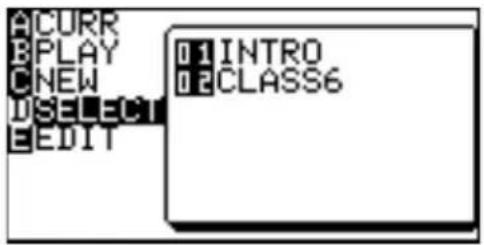 ACURR BPLAY CNEW DSELECT EEDIT 01 INTRO 02 CLASS6