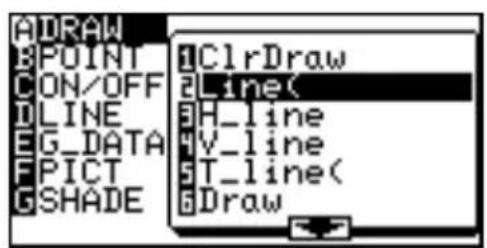 ADRAW POINT CON/OFF LINE G_DATA PICT SHADE C1rDraw Line( H_line V_line T_line( Draw