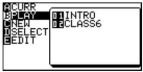 ACURR BPLAY CNEW DSELECT EEDIT 01 INTRO 02 CLASS6