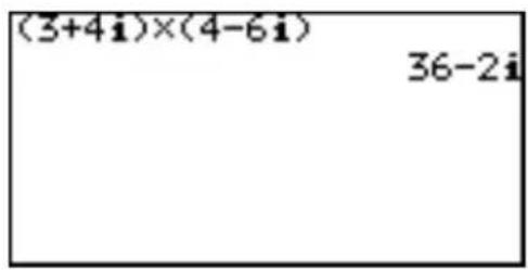 (3+4i)×(4-6i) 36-2i