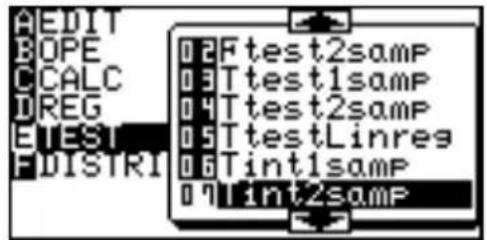 AEDIT BOPE CALC REG TEST DISTRI 02Ftest2samp 03Ttest1samp 04Ttest2samp 05TtestLinres 06Tint1samp 07Tint2samp