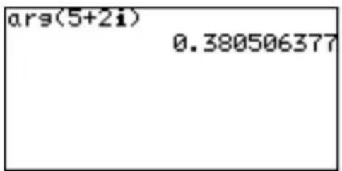 ars(5+2i) 0.380506377