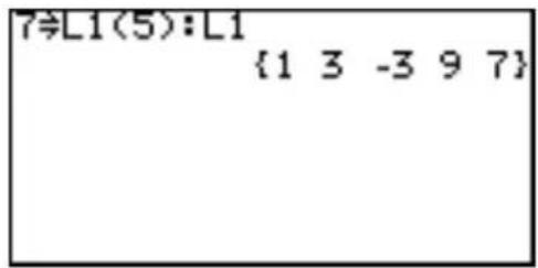 7⇒L1(5):L1 {1 3 -3 9 7}