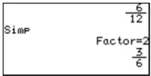 Simp Factor=2 6/12 3/6