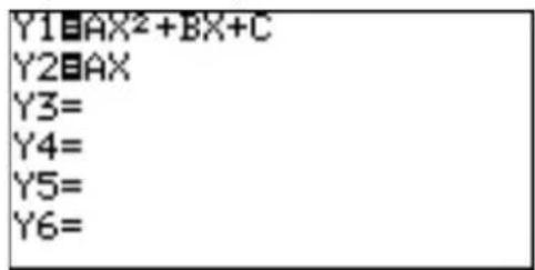Y1BAX²+BX+C Y2BAX Y3= Y4= Y5= Y6=