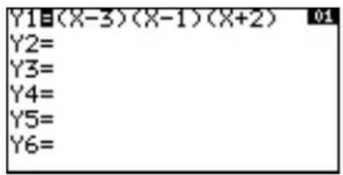 Y1=(X-3)(X-1)(X+2) 01 Y2= Y3= Y4= Y5= Y6=