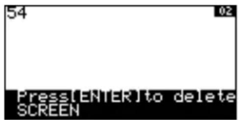 54 02 Press[ENTER]to delete SCREEN