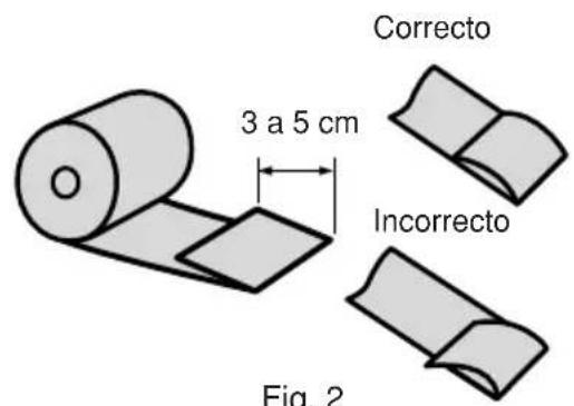 Correcto 3 a 5 cm Incorrecto Fig. 2