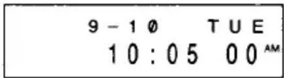 9 - 1 Ø TUE 10:05 00 AM