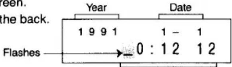 Year Date 1 9 9 1 1 - 1 Flashes 0 : 1 2 1 2