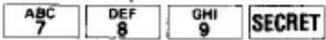 SHARP EL-6082 - Registering the password (Setting up the secret function) Example: Registering "ADG" - 1