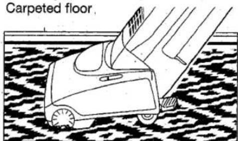 Carpeted floor.