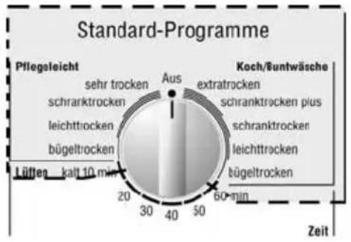 BOSCH WTA140 - Programm auswählen - 1