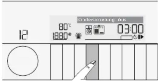 Kindersicherung: Aus 12 80° 1880° 03:00