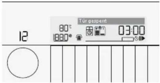 12 80° 1000* Tür gesperrt 03:00