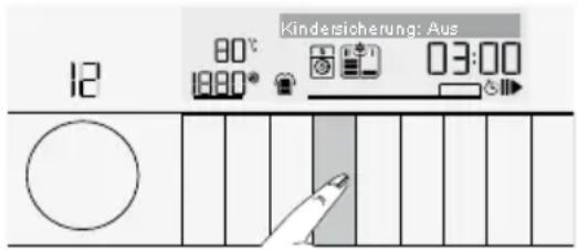 Kindersicherung: Aus 12 80° 1800° 03:00